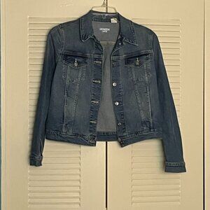 ‘Denizen’ Levis Distressed Short Blue Denim Jacket